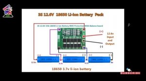 DIY 3S 12.6V Li-ion 18650 Battery 40A BMS Protection Module Board PCB Charger