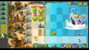 Растения против зомби 2/Plants vs Zombies 2 : компания Big wave beach миссия 32 (boss)