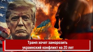 Трамп хочет заморозить украинский конфликт на 20 лет РТ