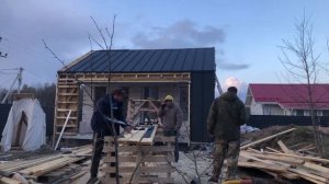 Строим дом крыша.  Пошаговый процесс строительства