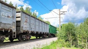 "Возвращение". ВЛ10У-130 с приятным свистком, приветливой бригадой и грузовым поездом