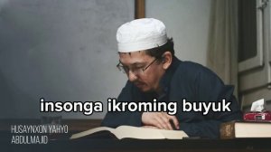 Husaynxon Yahyo Abdulmajid domladan she'r 😢❤️