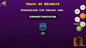 secret way в демоне и коды в хранилищьях Geometry dash