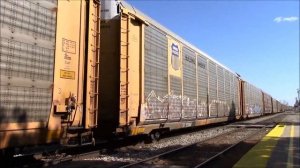 BCRail 4654 leads CN M371 through Royal Oak, MI, 4/3/19