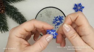 ДОПОЛНЕНИЕ к DIY Объемная снежинка из бисера / Новогодние игрушки своими руками мастер класс