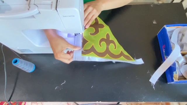 Құрақ көрпе тігіп үйрену Оюдың шетіне лента тігу/ курак корпе тигу