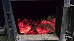 Тест №2 длительности горения котла liepsnele 40u на новом угле при -20