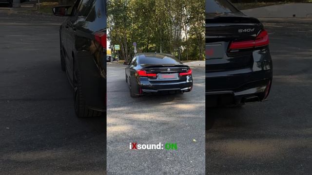 Звук активной выхлопной системы iXsound на BMW 540d