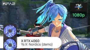 KFA2 X GeForce RTX 4060 Black | Ys X: Nordics | 1080p (Full HD) разрешение