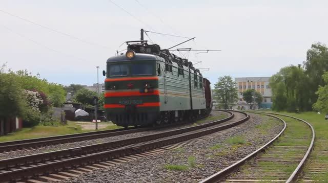 ВЛ80С-608 (БЧ, ТЧ-3 Барановичи) с аномально коротким грузовым поездом (11 ваг.)