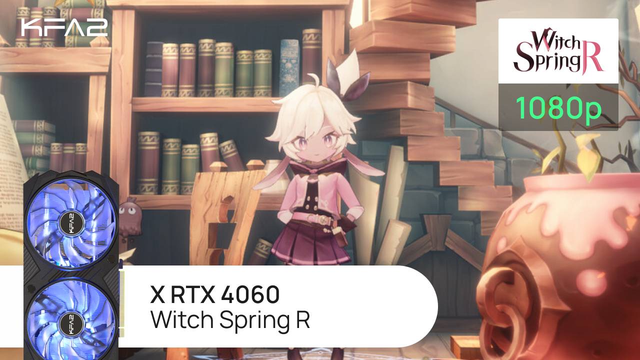 KFA2 X GeForce RTX 4060 Black | Witch Spring R | 1080p (Full HD) разрешение