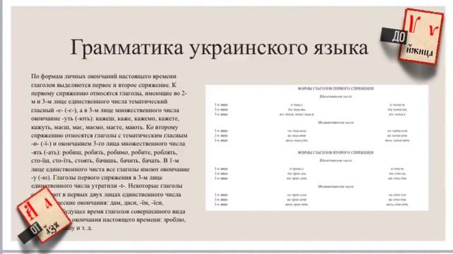 Грамматика украинского языка
