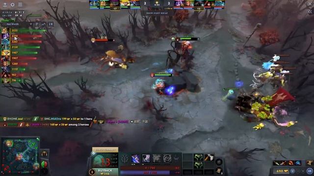 MidOne safelane Anti-Mage vs Dawnbreaker/Treant Protector | First 10 minutes смотреть онлайн