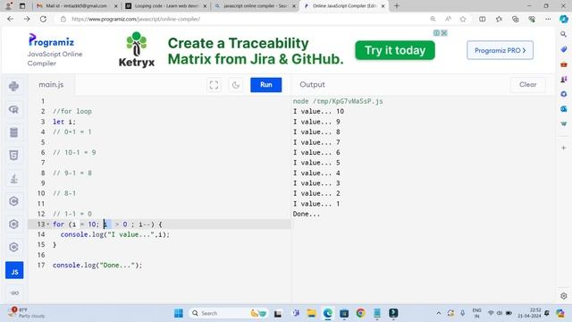 #5 JavaScript  for Automation :  For Loop