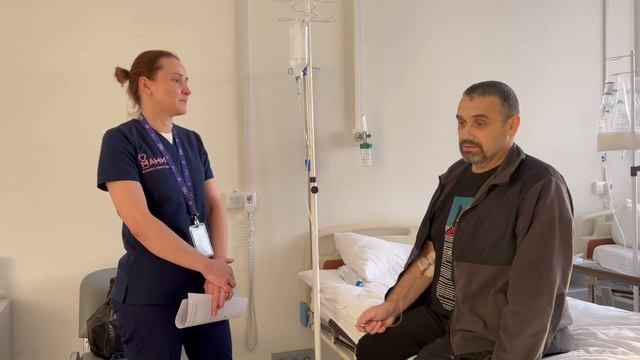 Пациент поступил в клинику на диагностику. Сейчас проходит 2-ой курс химиотерапии.