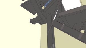 Лестница забежная на  монокосоуре  90º, п. Чехово