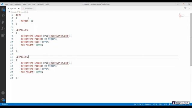 The Parallax  Scrolling Effect using html5 & css3 || Web Designing Tutorials ||