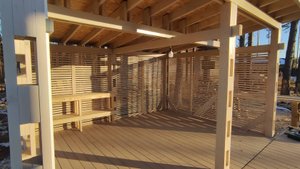 Строим легкую летнюю беседку с террасой