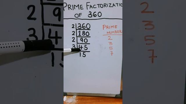 Prime Factorization of 360