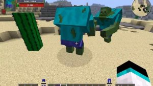 Сражение 2 Зомби Мутантов в Minecraft