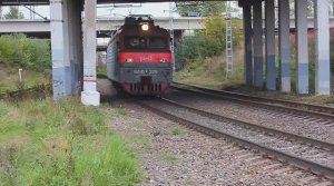 ВЛ10У-229 (РЖД/Окт, ТЧ-21 Волховстрой) с контейнерным грузовым поездом