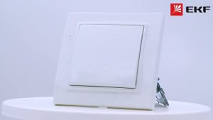 Минск Выключатель 1-клавишный СП,10А, белый EKF Basic  ERV10-021-10
