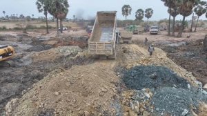 Строительство, одна из масштабных засыпок 1 часть