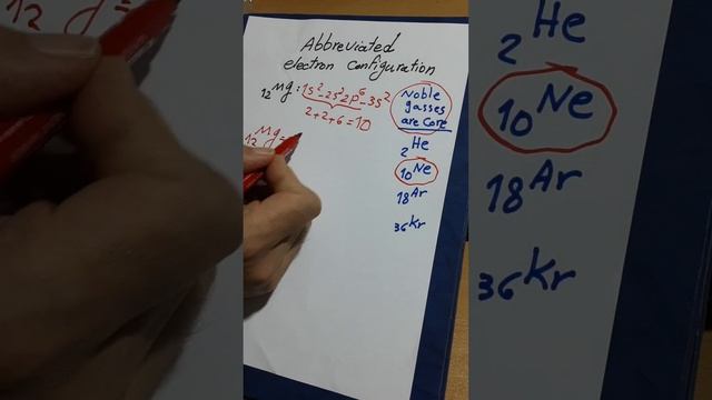 Abbreviated electron configuration of Magnesium#electronconfiguration #chemistry