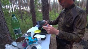 #Неформат . Катнули в лес , поставили стол , испытали горелку Track "FastBoil" , пожгли костер .