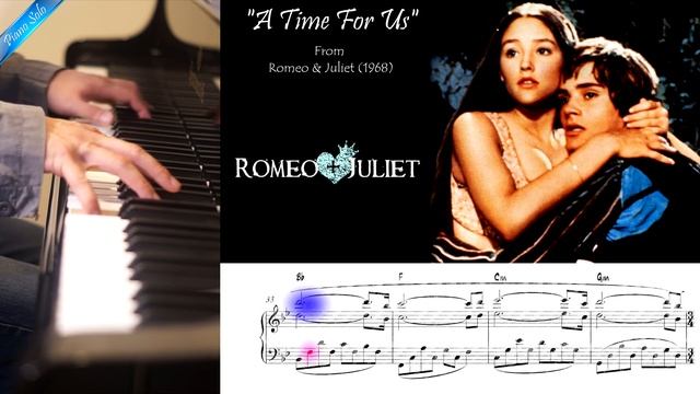 "A Time For Us" - Romeo & Juliet Piano solo cover смотреть онлайн