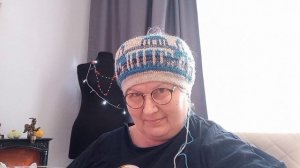 Берет двухсторонним жаккардом. Мой любимый город и берет два в одном.