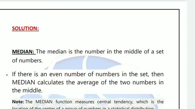 =MEDIAN() in  MS EXCEL with Example || #EXCEL  #EXCELFUNCTION #MSEXCEL #JOA #HPSSC