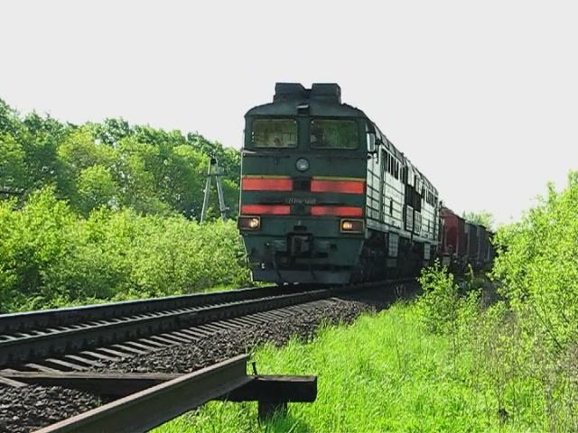 2ТЭ116-1309 (РЖД/Окт, ТЧ-31 В.Луки) с грузовым поездом