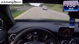 284 KM/H!!! MERCEDES-AMG A 45 POV TOP SPEED AUTOBAHN