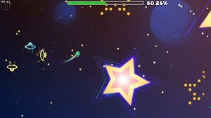 Geometry Dash Deeper Space - level 1 "Cosmic dolphin" complete 100% (1/3 coin)