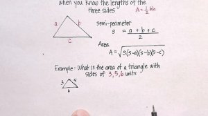 Triangles: Heron's Formula (Calculating the Area of a Triangle Using the Side Lengths)