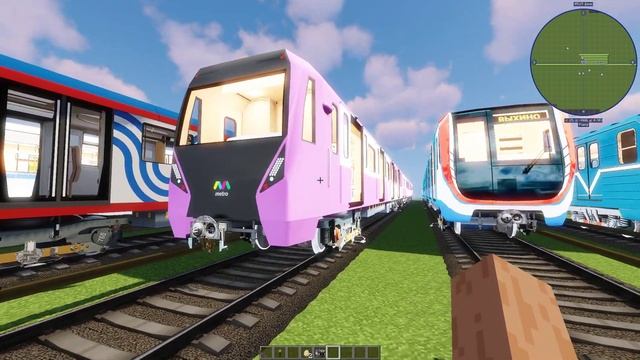 От трамваев к метро?! Микро обзор дополнения Метропак к поездам в майнкрафт! смотреть онлайн