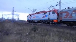 ЭП2К-007 с поездом №139 Новосибирск - Адлер, ст.РЕвда.MOV