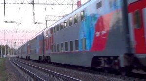 ЭП20-036 с двухэтажным поездом №104 "Адлер – Москва"