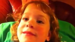 Hannah says 'hello' to her brother in FLA, than farts, than ends eloquently & precious