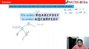 Drawing unique Binary tree from pre-order and in-order Traversal (Tree Part-8)