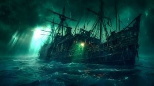 Корабль Призрак - A Ghost Ship in the Silence of the Night - Живые Обои