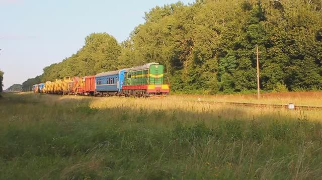 ЧМЭ3-4522 (БЧ, ТЧ-4 Лунинец) с хозяйственным поездом