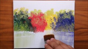 ОСЕННИЕ РАЗМЫШЛЕНИЯ  - Уроки рисования красками - Акриловая живопись на холсте для детей и родителей