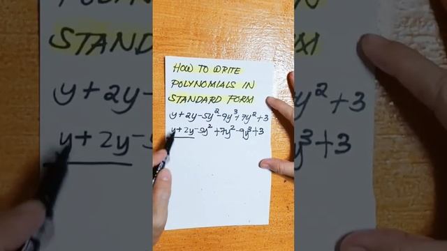 How to Write & Solve Polynomials In Standard Form 😉 #polynomials #mathtutorial #standardform