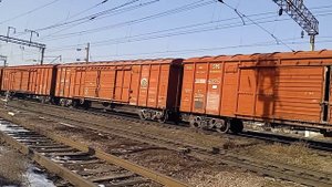 Тепловоз ТЭЗЗА-0221 С грузовым Унивирсальный крытый вагонами Станция Алматы-1Жд Хроника-КТЖ