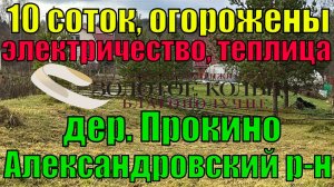 Огороженный участок 10 соток с электричеством в д. Прокино, рядом с п. Искра, Александровский район