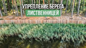 Укрепление берега лиственницей и причальные (или плавучие) конструкции