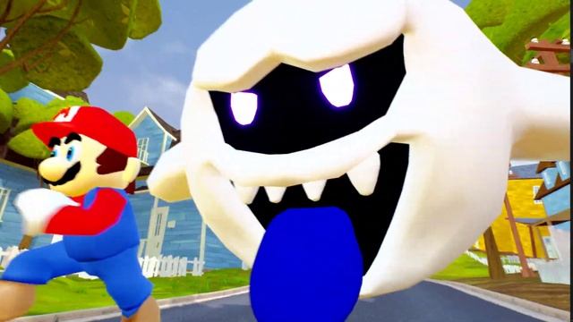 MARIO VS KING BOO RACES - Hello Neighbor смотреть онлайн