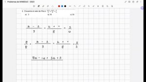 2. Encuentre el valor de 11x si: ((x-2)/3) + ((x+1/8) = 5/6